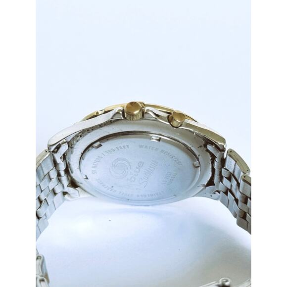 Fossil Star Master Women LU-2537 SS Gold Chrome Dive Watch 50M Business Casual - Picture 4 of 15